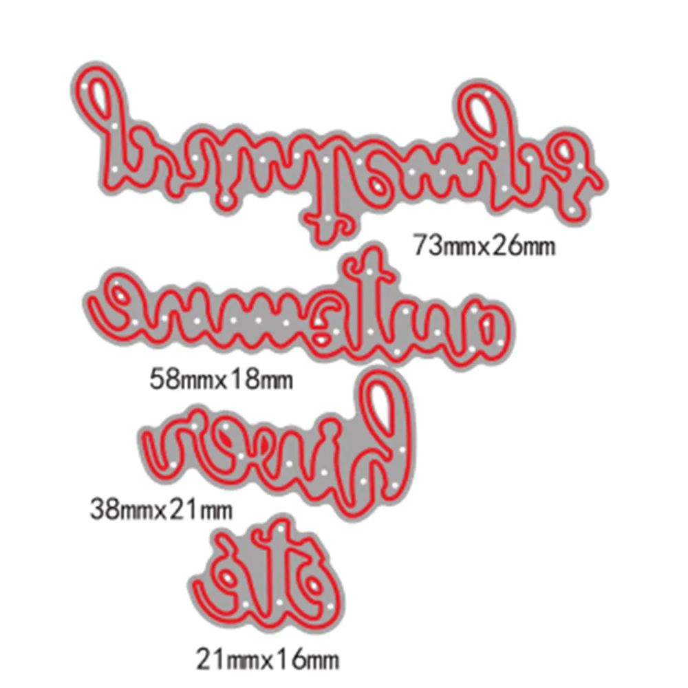 

French Spring Summer Autumn Winter Seasons Cut Dies For DIY Scrapbooking Photo Album Decorative Embossing DIY Paper Cards