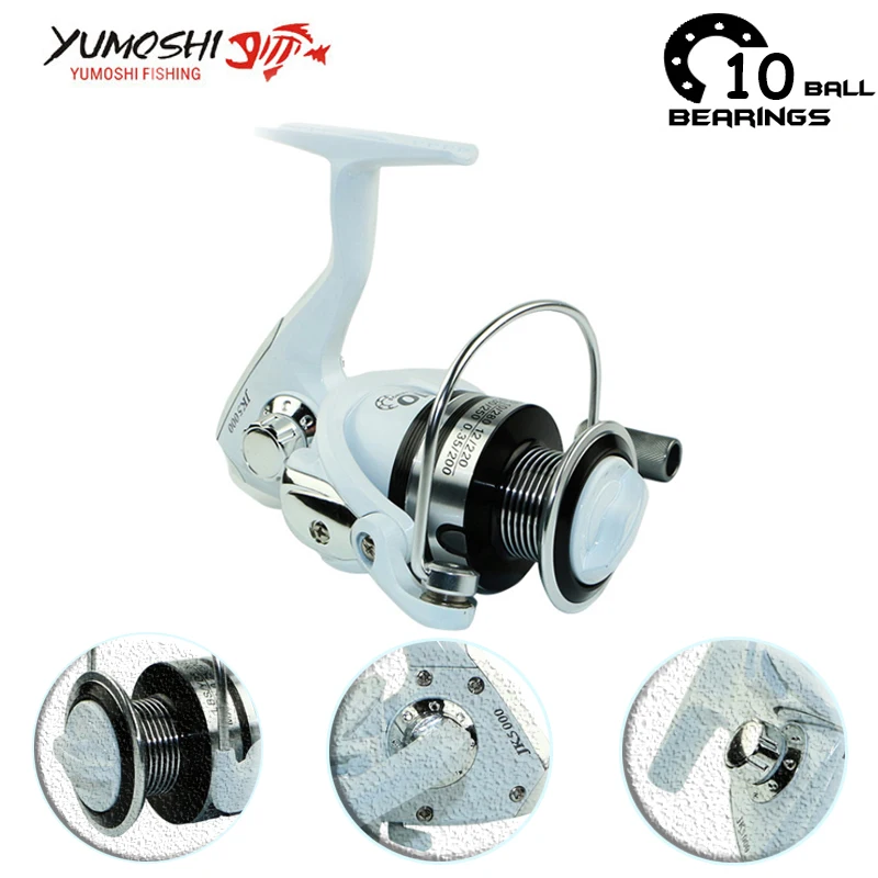 Yumoshi 1000-7000 10BB 5.1:1 Fishing Reel Feeder Carp Metal wire cups Reels Carretilha de pesca Moulinte ryby | Спорт и развлечения