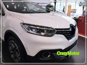 

ABS Chrome Front Head Light Lamp Trim Cover accessories For Renault Kadjar 2015 2016 2017 car styling