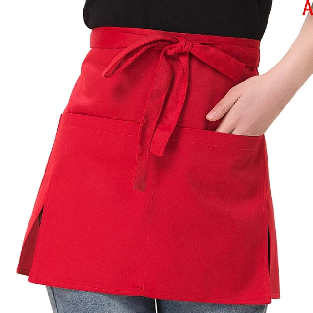 Waitress Waiter Server Apron 3 Pocket Waist Apron Black 100 Commercial
