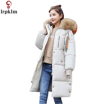 

Cotton Padded Coat Women Long Thick Winter Jackets Female Artificial Big Fur Collar Plus Size XXXL Outwear Jacket Clothing CH523