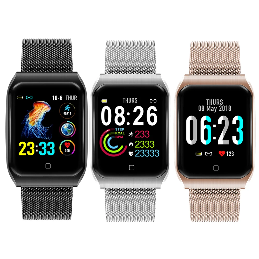 

Vwar Men Smart Watch AF6 IP68 Waterproof Fitness Tracker Clock Heart Rate Blood Pressuremonitor Smartwatch for android IOS Phone