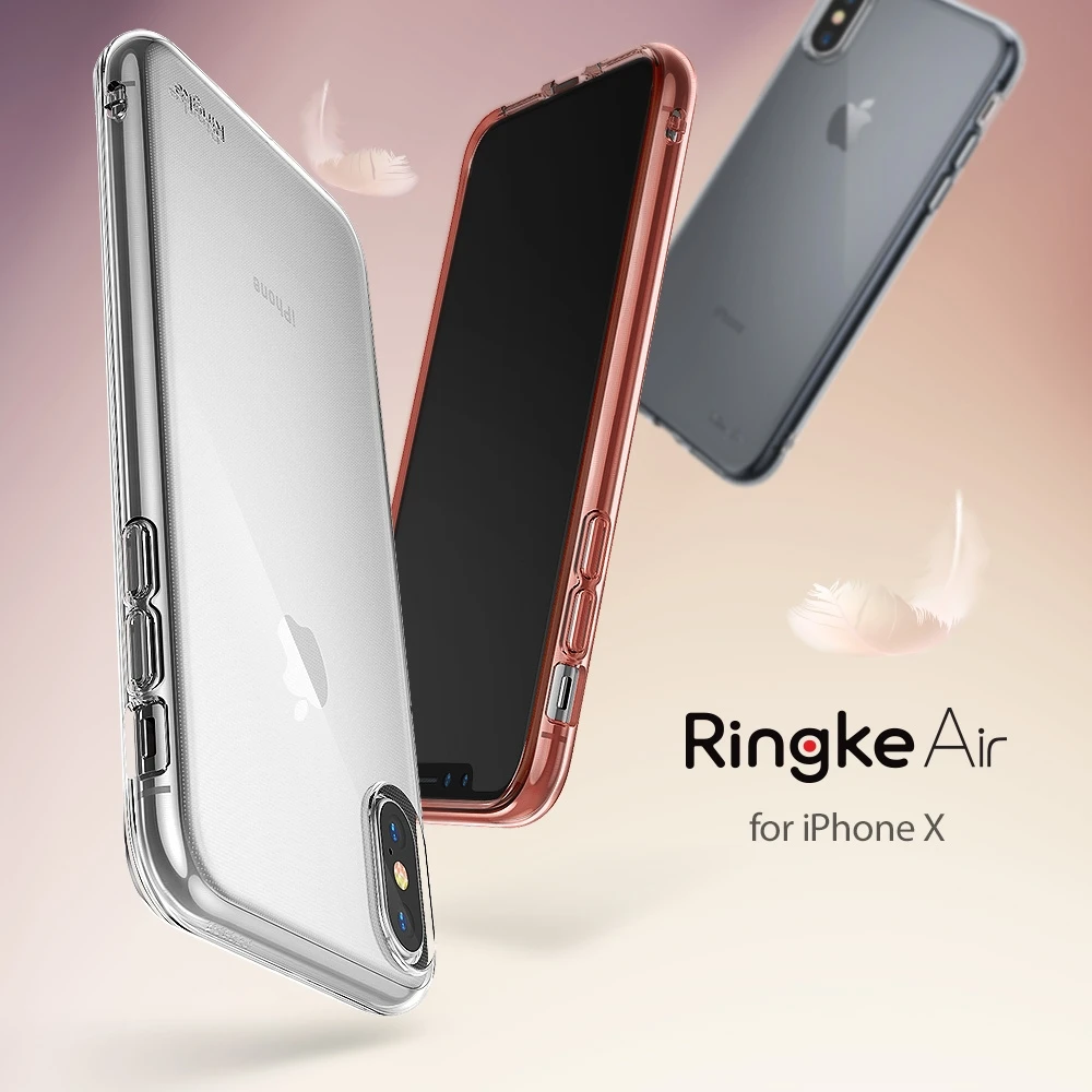 Чехол Ringke Air для IPhone X/Xs очень легкий прозрачный мягкий гибкий из ТПУ устойчивый к