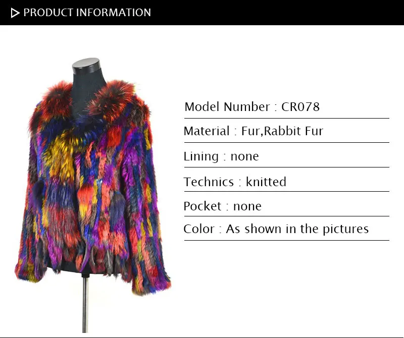 CR078 Новая модная женская шуба из натурального кроличьего меха, женская зимняя брендовая новинка, теплый вязаный натуральный мех, пальто, куртка