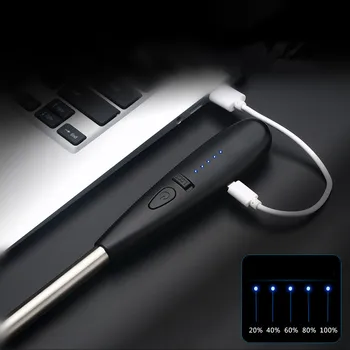 

BBQ Candle Ignition Guns Electric Pulsed Arc Lighter Flameless Windproof Safe Kitchen Rechargeable Ignition USB Lighters