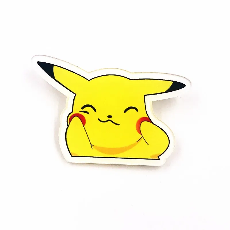 

1Pcs Happy Pokemon Anime Badges Cartoon on satchel Acrylic Badge Pins for Pencil case Brooch Small fresh Accessories Decoration