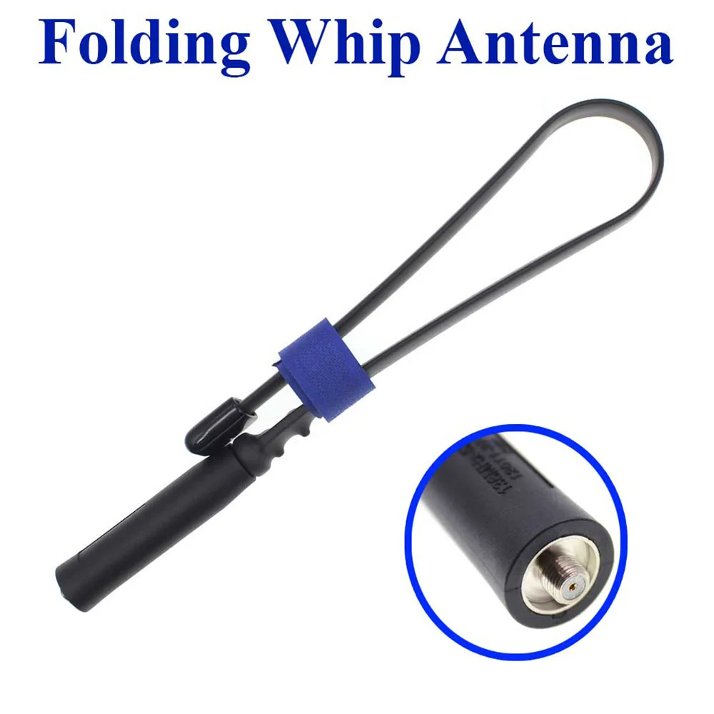 

Foldable Antenna PRC-152-F for Walkie Talkie UV-5R UV-8R UV-9R 136-520MHz 8W Flat long distance Antenna For 33cm 47cm Radio