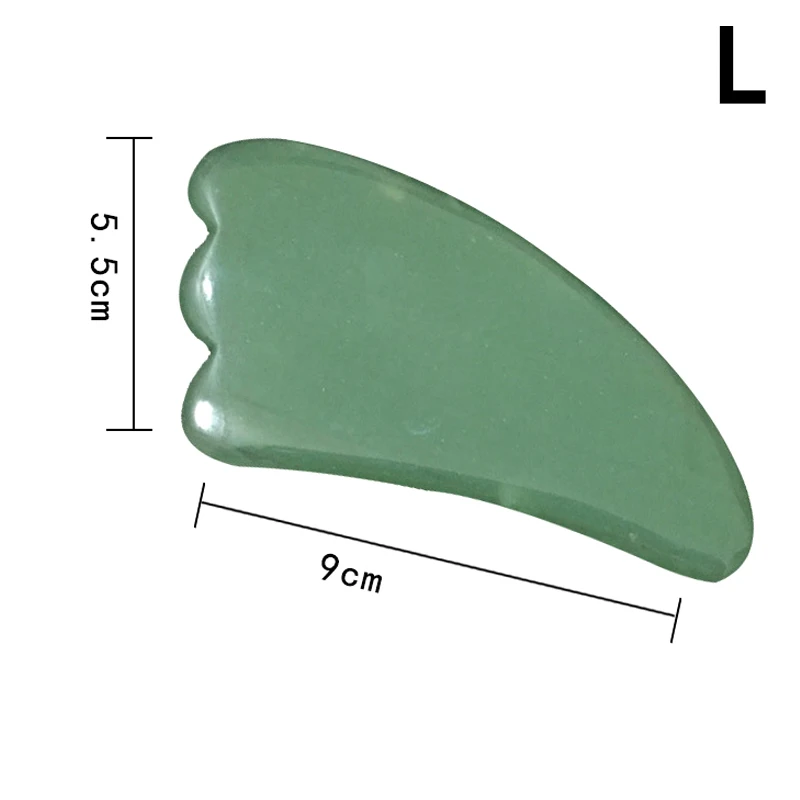 Натуральный зеленый авантюрин выскабливание пластины глаз тела забота о здоровье массажный инструмент SN-Hot - Цвет: L