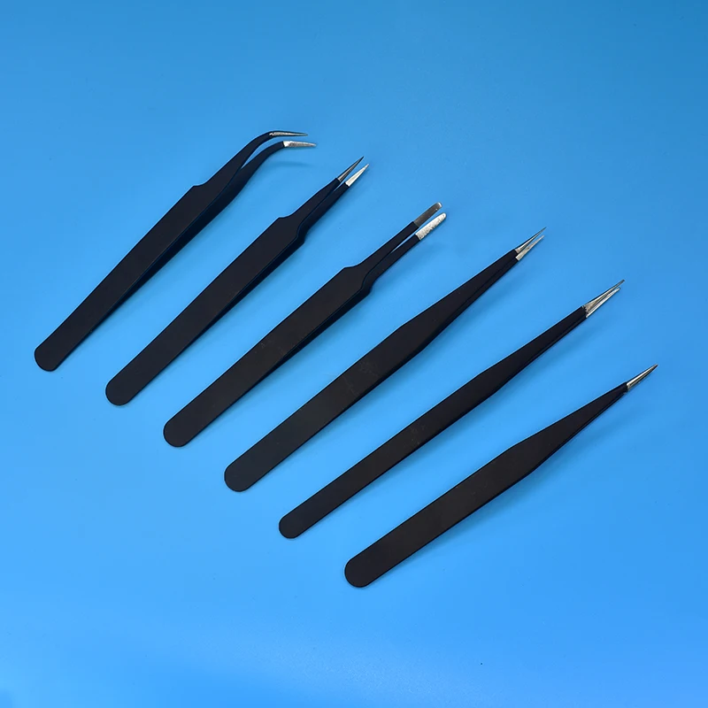 

FGHGF 6pcs/set Portable Size Resists Corrosion Anti-static Tweezers For Repairing Electronic Maintenance Tools Emergency Kits
