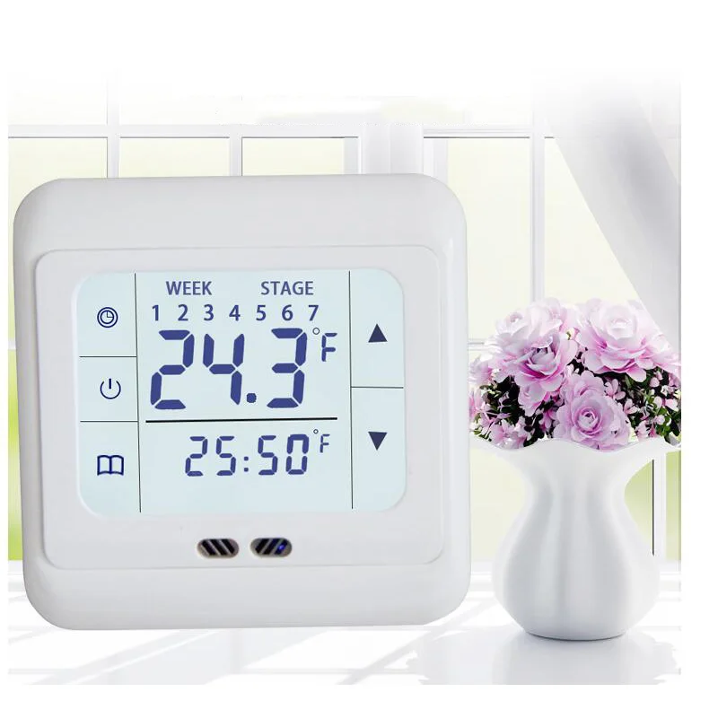 

Temperature regulator touch screen heating thermostat for warm floor, electric heating system temperature controller