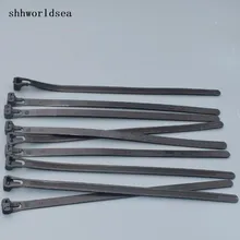 Shhworld Sea 200 шт 8x200 мм 8*200 мм разъемные нейлоновые кабельные стяжки на молнии черные