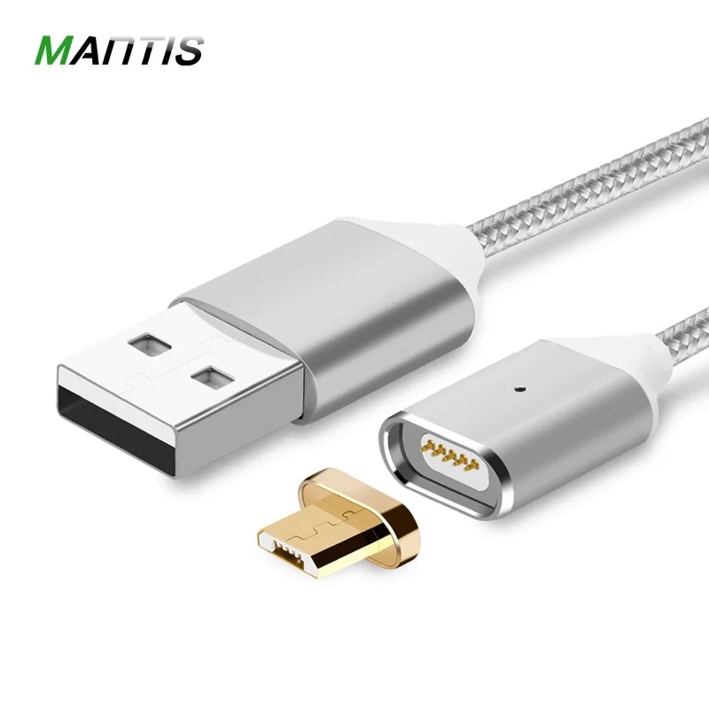 Goedkoop Magnetische Kabel Mantis Nylon Gevlochten Micro USB Magneet Kabel Snelle Opladen Data Sync Charger Kabel voor Xiaomi Samsung Android