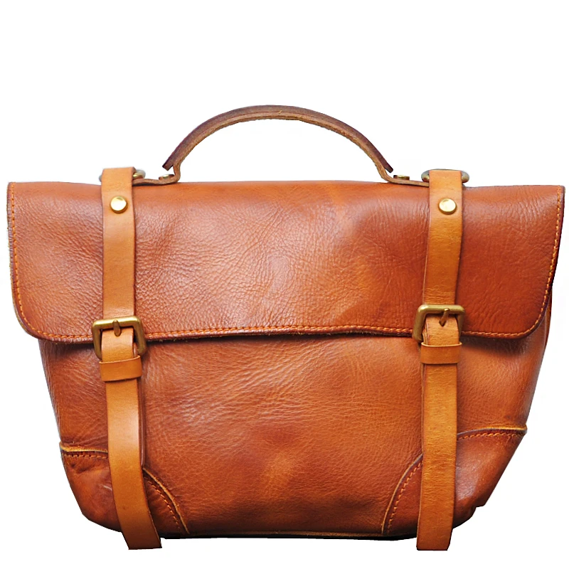 Дамская сумочка из кожи растительного дубления в стиле ретро|designer shoulder bag|shoulder