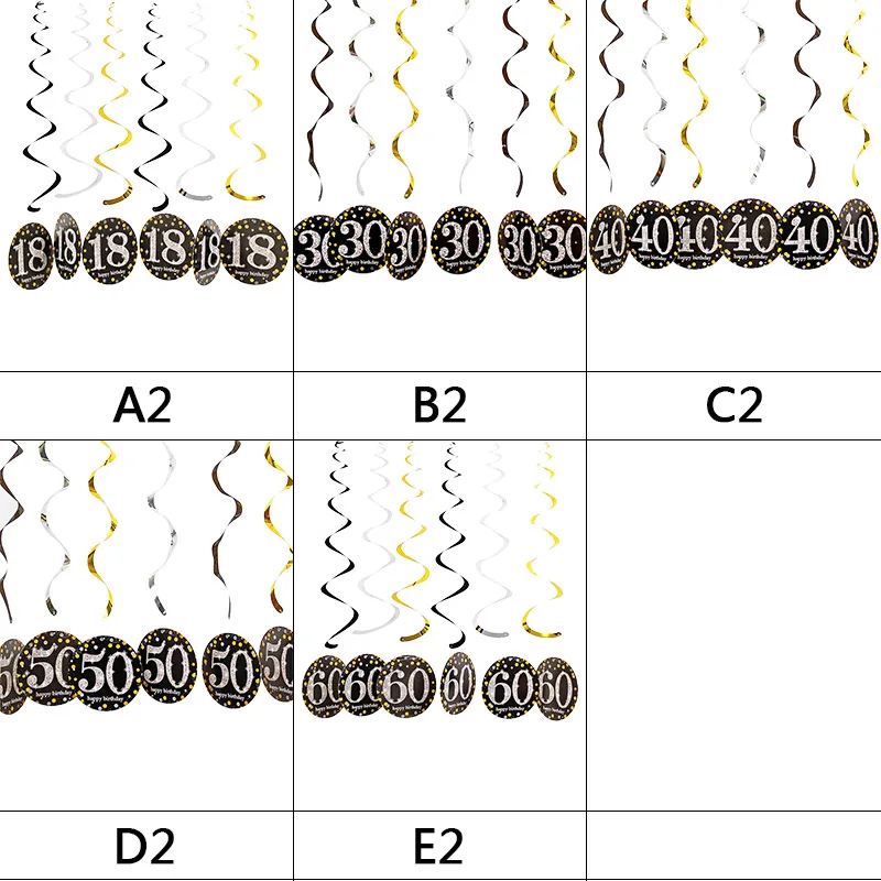 Gold Black Happy Birthday Bunting Banner Tableware Paper Cup Plate Napkins for 21 30 40 50 60 Birthday Party Decoration Supplies