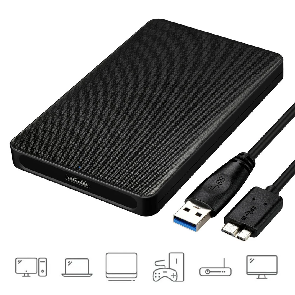 Модное ABS 2," USB 3,0 SATA HDD Box HDD жесткий диск внешний жесткий диск HDD корпус черный чехол