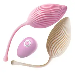 В форме раковины для женщин беспроводной 10 скорость вибрационное яйцо вагинальный Мяч Тренажер Секс игрушки Размеры: 1,50 "x 3,43" x 6,73 "(прибл.)