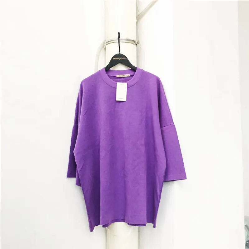 

Purple Oversize Season 5 Kanye West Sunday Service Holy Tee Embroidery t-shirt Wen 1:1 high Quality T shirts