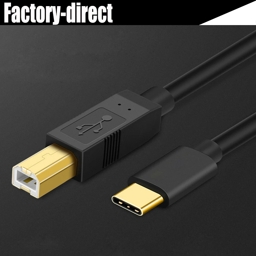USB Type C printer cable USB C to USB 2.0 BM cable cord 6ft 1.8M for