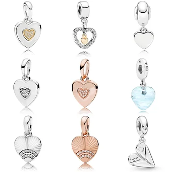 

Authentic 925 Sterling Silver Charm Love Heart Paper Plane Pendants Beads For Original Pandora Charm Bracelets & Bangles Jewelry