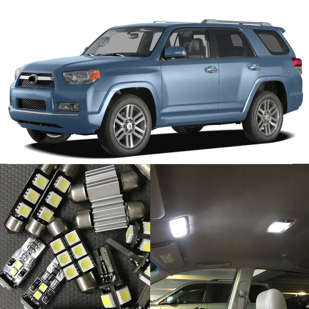 14pcs White No Error Led Light Bulbs Kit For 2003 2015 Toyota 4runner Interior Map Dome Door Step License Plate Lamp Light