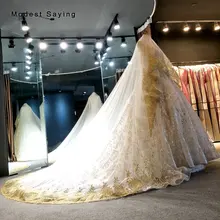 Элегантные Золотые 3 м церковные кружевные Соборные Свадебные вуали, плетения, Формальные женские длинные свадебные вуали, свадебные аксессуары для невесты