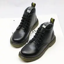 Новые модные женские ботильоны; повседневные водонепроницаемые ботинки в байкерском стиле; обувь на плоской подошве; зимняя женская обувь на меху со шнуровкой; wo180833