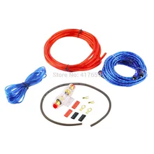 Metal 800W 8GA Car Audio Subwoofer Amplifier AMP Wiring Fuse Holder Wire Cable Support Installation Kit Low Noise Distortion