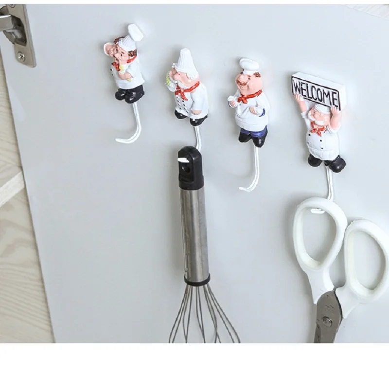 MINGLI крепкая самоклеящаяся настенная вешалка-крючок для хранения, мультяшная кухонная розетка, держатель для ключей, для ванной комнаты, липкий органайзер для полотенец