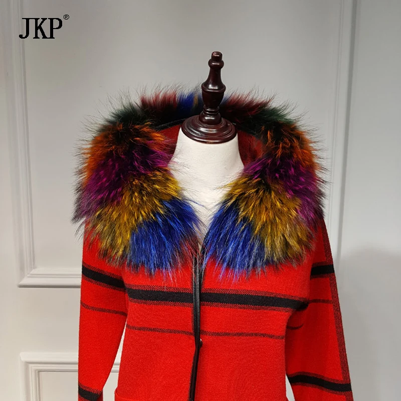 Winter 100% Real fur collar 100% genuine raccoon fur scarf winter for women