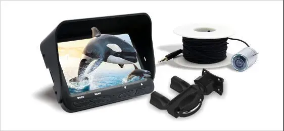 PDDHKK 4.3 'بوصة LCD البصرية صياد السمك 140 درجة البرية زاوية تحت الماء الصيد كاميرا مع 6 قطعة الأشعة تحت الحمراء مصابيح الليل الرؤية