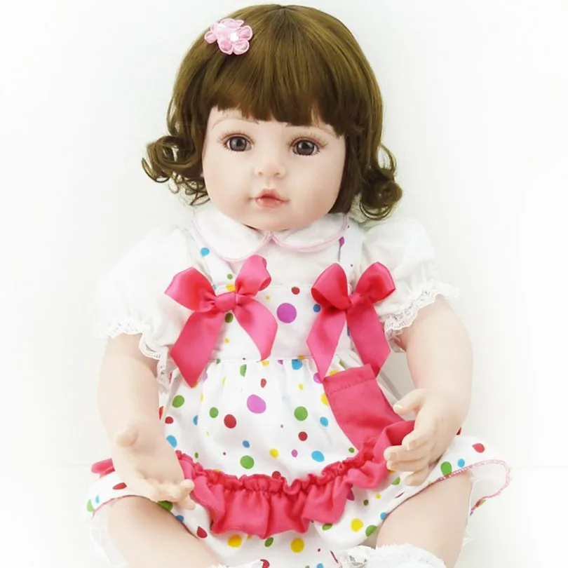 Прекрасный Reborn младенцев Куклы силикона Reborn Baby игрушка хлопка Средства ухода за кожей реалистичные подарок для девочек Brinquedos