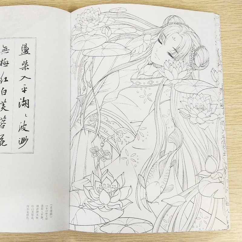 96 страница китайский книжка-раскраска линии эскиз рисунок учебник для взрослых древних красоты рисунок искусство книги Livre