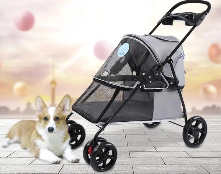 

Portable Pet Stroller Folding dog cart dog trolley
