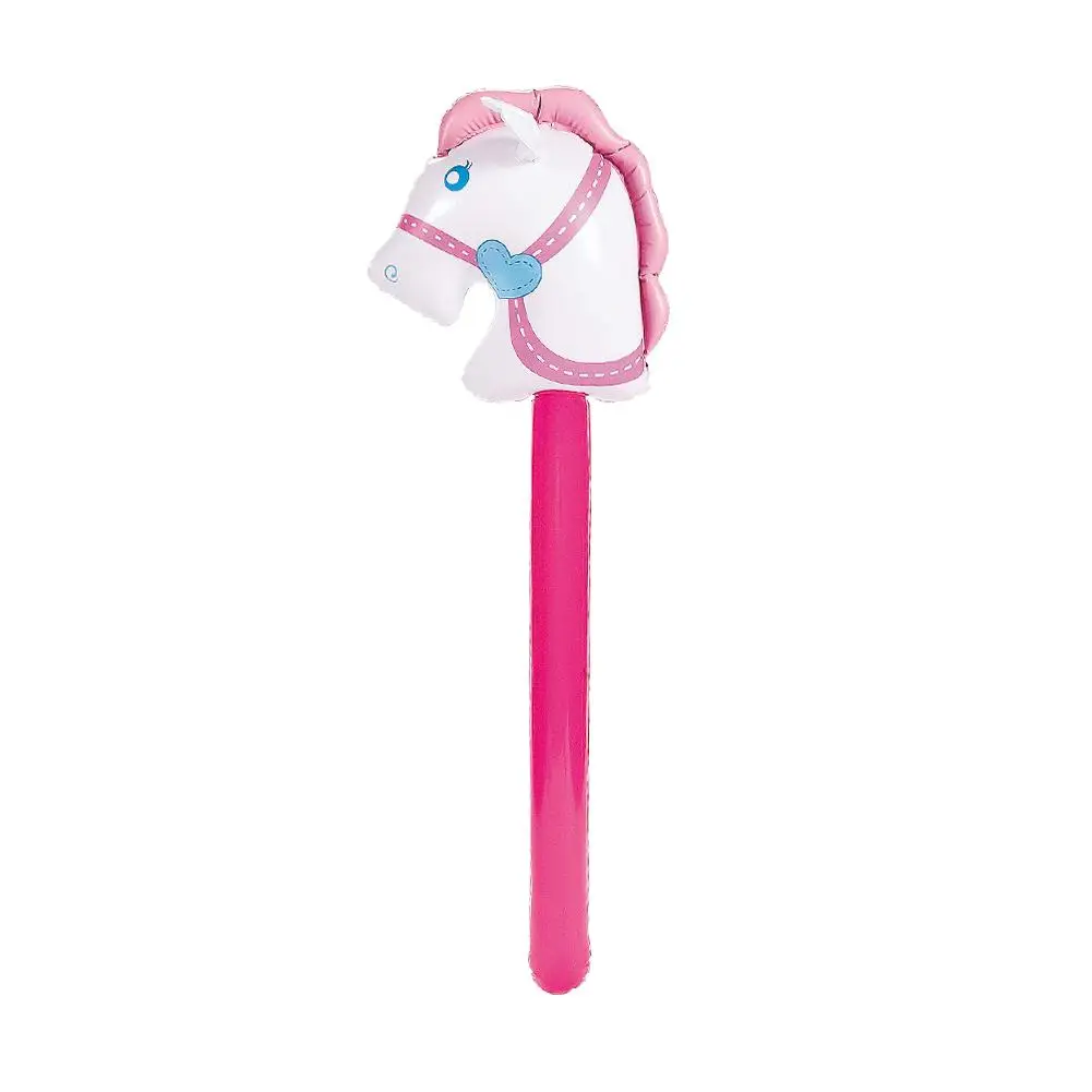 

Inflatable Cowgirl Stick Horse Play Game Toys For Kids Birthday Party