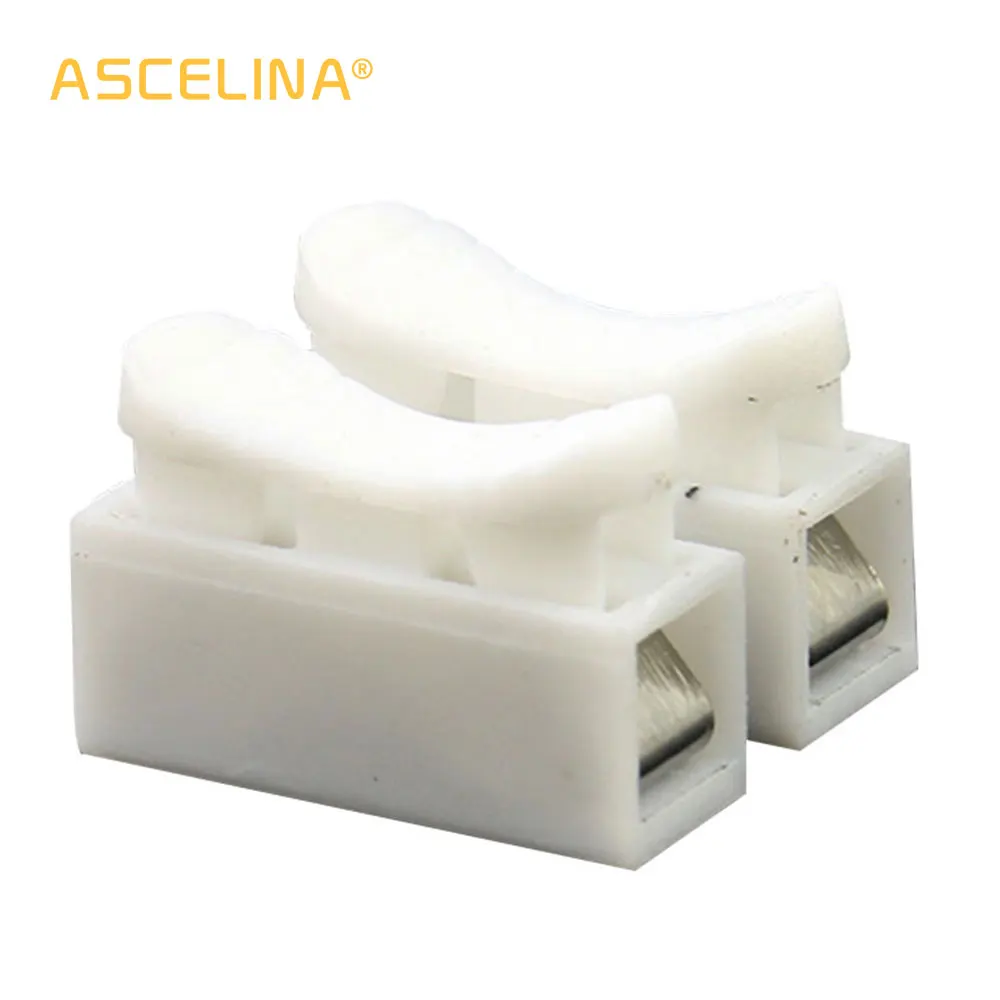 

10psx 2p Spring Connector wire with no welding no screws Quick Connector cable clamp Terminal Block 2 Way Easy Fit for led strip