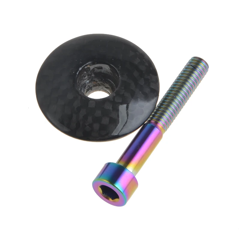 1 1/8" 3K carbon fiber glossy Road Mountain Bike Cycling Headset Stem