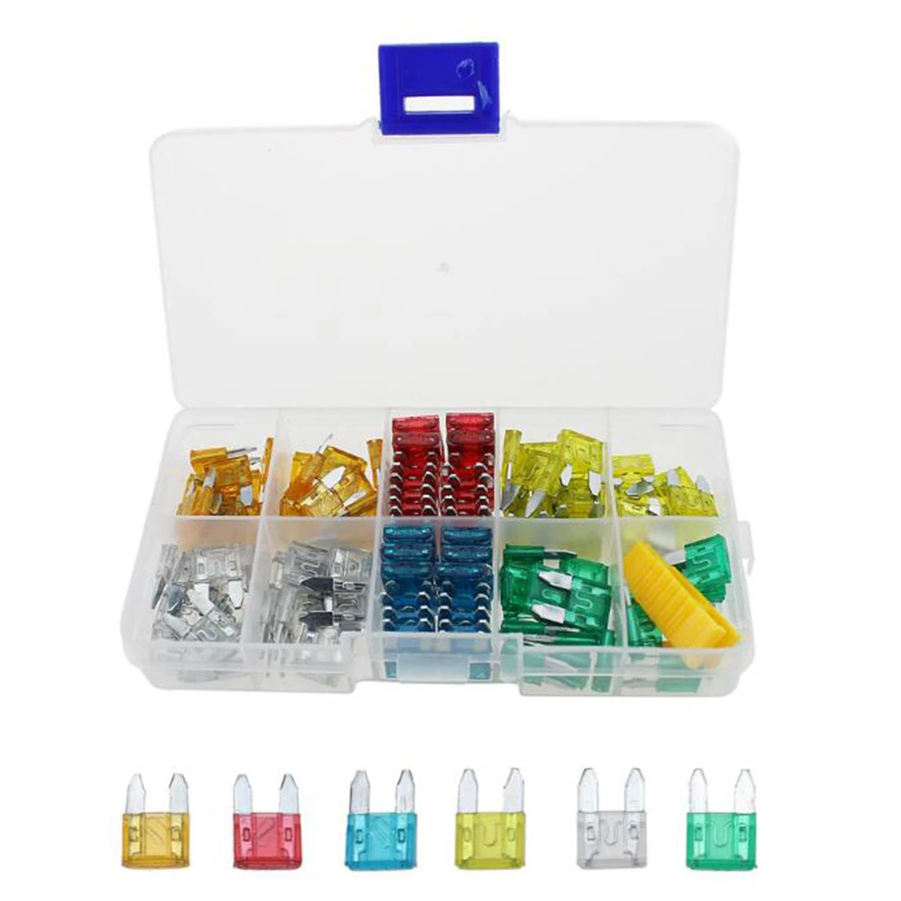 120pcs/lot Car Truck Small Size MINI Blade Fuses 5A 10A 15A 20A 25A 30A Plastic Box Assortment for Automotive Boat 120pcs/lot Car Truck Small Size MINI Blade Fuses 5A 10A 15A 20A 25A 30A Plastic Box Assortment for Automotive Boat