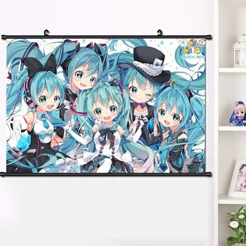 

Japanese Anime VOCALOID Hatsune Miku Cosplay Wall Scroll Mural Poster Wall Hanging Poster Art Home Decor Gift 40×60cm