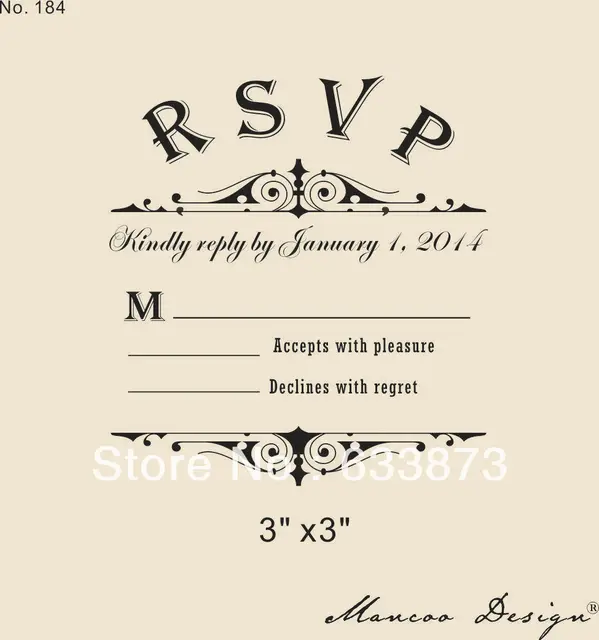 Custom Rsvp Rubber Stamp To Create Response Cards Custom Rsvp Rubber Stamp To Create Response Cards Wedding