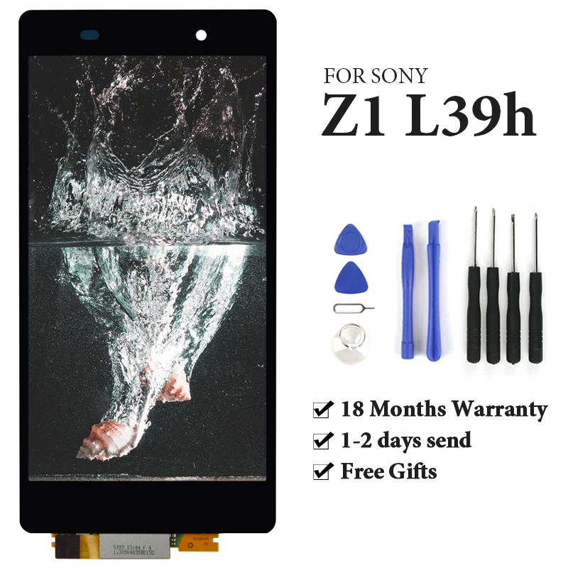 Высокое качество для Sony Xperia Z1 L39H ЖК-дисплей с сенсорным экраном рамкой в сборе