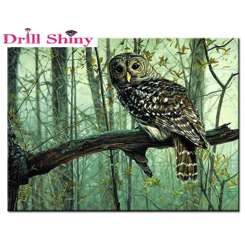 Image 3D Square Diamond Embroidery animal icon diamond Painting Rhinestone mosaic picture owl Forest stickers diamond puzzle hobby