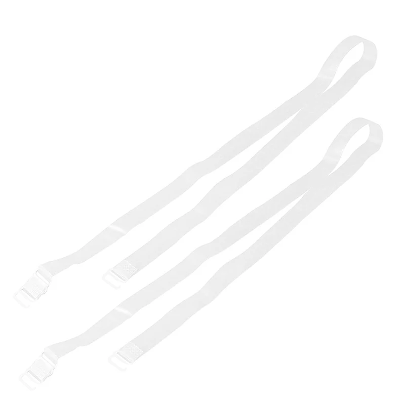 Women Soft Silicone Clear Invisible Bra Shoulder Strap - Цвет: White