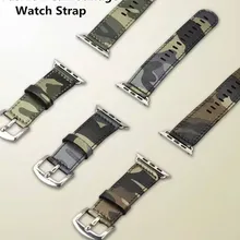 Часы Аксессуары для Apple Watch группа 42 мм 38 мм серии 3/2/1 iWatch ремешок камуфляж натуральная кожа Apple Watch ремень