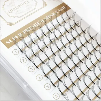 

6D Russian Volume Eyelashes Extension Short Stem Pre made Fans Lash Hot Selling Eyelash Individual Extensions Free Shipping QNR6