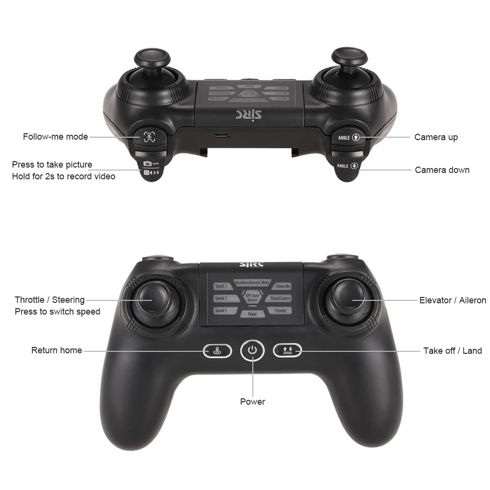 S30W 2.4G 720P HD Camera Drone Wifi FPV RC Quadcopter Selfie Drone GPS Positioning One-Key Return RC Dron Helicopter (20)