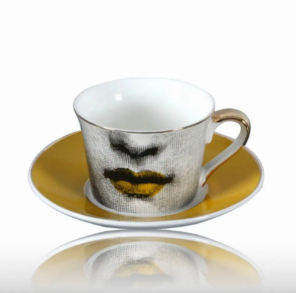 Fornasetti чайная чашка скандинавский винтажный костяной фарфор кофейные кружки с