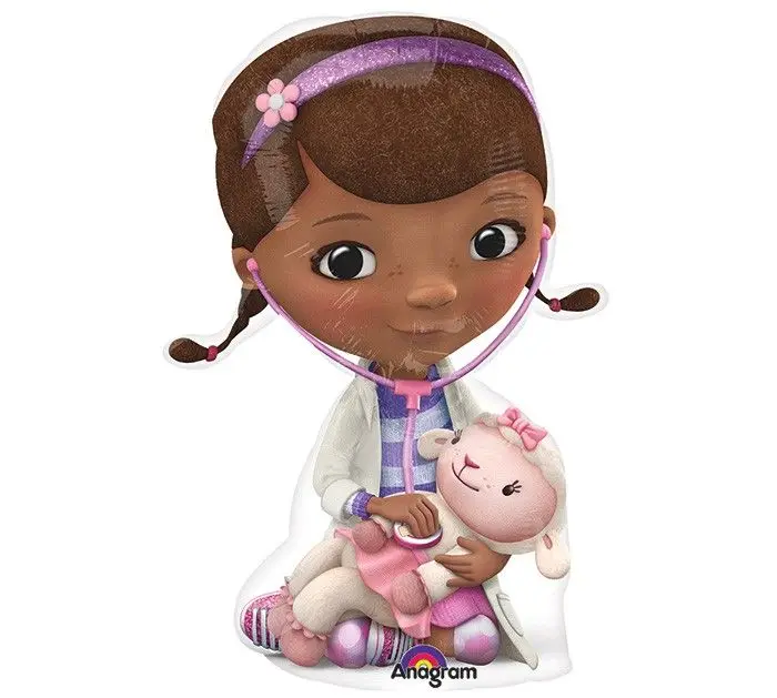 5pcs/lot Anagram Mini Shape Doc McStuffins Foil Balloons Cartoon Doctor