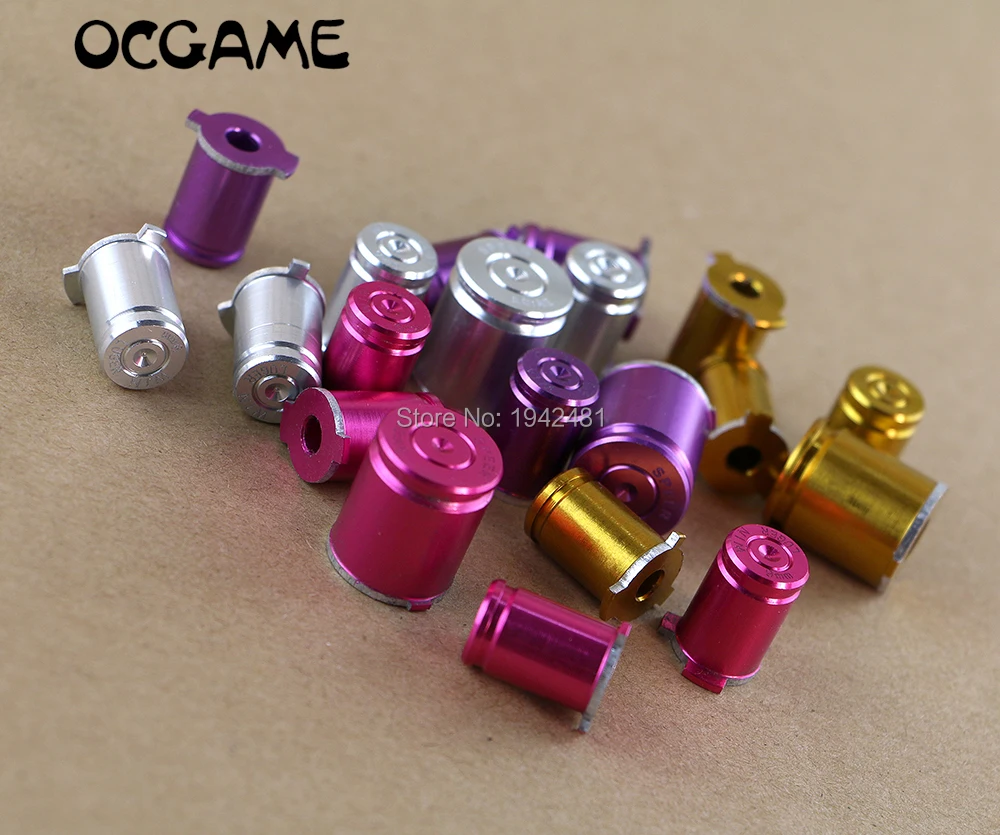 Ocgame 2 Set/Lotto Metallo Cromato Pallottola Abxy Bottoni 9Mm Ottone Mod Kit Per Xbox 360 Xbox 360 Controller