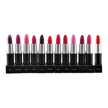12 цветов губная помада натуральный водонепроницаемый матовый блеск для губ Блеск Стойкий макияж помада для женщин для макияжа, косметика для губ не выцветает