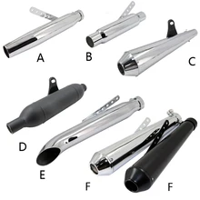 Universal 39 46mm Motorcycle Muffler Exhaust Retro Vertical Back Pressure Case For Harley Davidson GY6 CBR